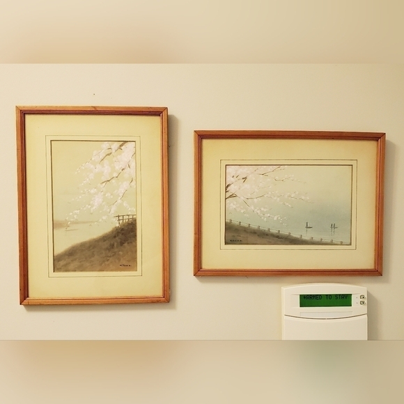 PAIR of Vintage KYOHA. Paintings